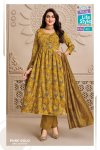 Pure Gold Vol 2 By Mcm Cotton Printed Umbrella Style Kurtis Set